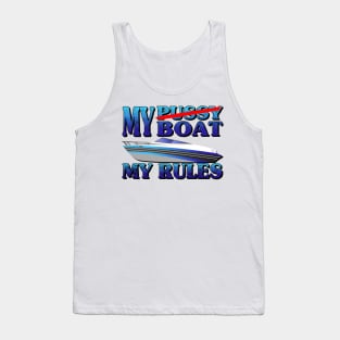 Boat Captain Yacht Boater Motorboat Rules Tank Top